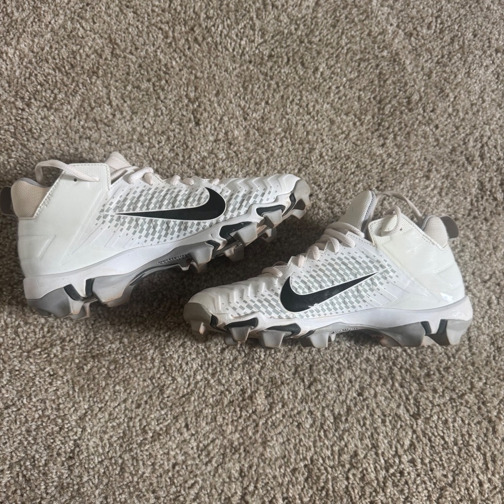 Nike Alpha Menace Shark 2 Football Cleats White Grey Black AQ7653-100 Mens 8